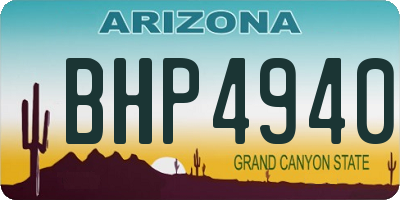 AZ license plate BHP4940