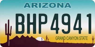 AZ license plate BHP4941