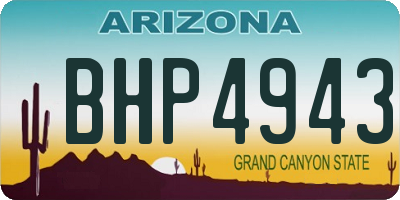 AZ license plate BHP4943
