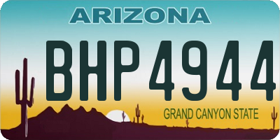 AZ license plate BHP4944