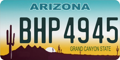 AZ license plate BHP4945