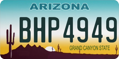 AZ license plate BHP4949