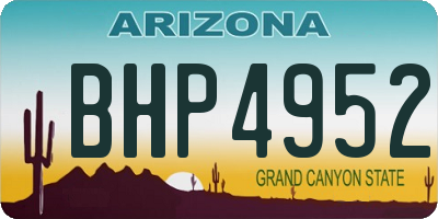 AZ license plate BHP4952
