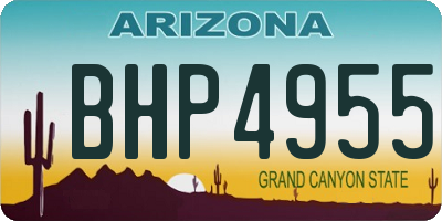 AZ license plate BHP4955