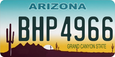 AZ license plate BHP4966
