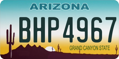 AZ license plate BHP4967