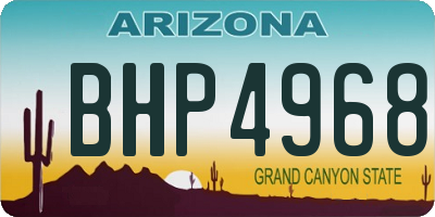 AZ license plate BHP4968