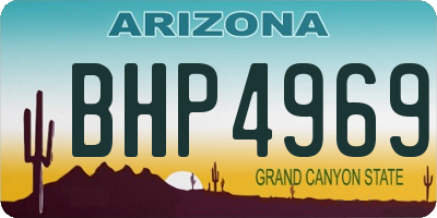 AZ license plate BHP4969