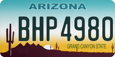 AZ license plate BHP4980