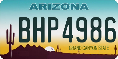 AZ license plate BHP4986