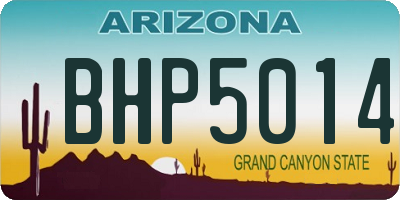 AZ license plate BHP5014