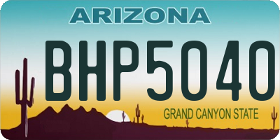 AZ license plate BHP5040