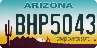 AZ license plate BHP5043