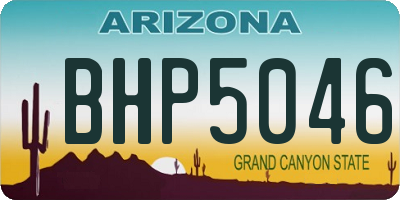 AZ license plate BHP5046