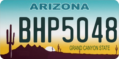 AZ license plate BHP5048