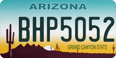 AZ license plate BHP5052