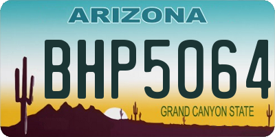 AZ license plate BHP5064