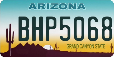 AZ license plate BHP5068
