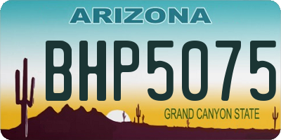 AZ license plate BHP5075