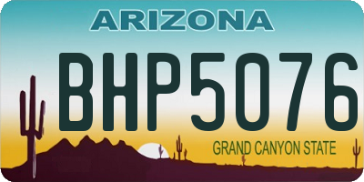 AZ license plate BHP5076