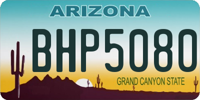 AZ license plate BHP5080