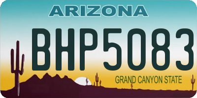 AZ license plate BHP5083