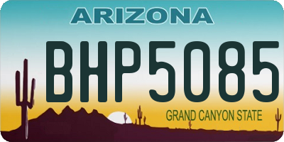 AZ license plate BHP5085