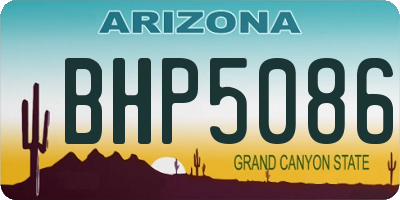AZ license plate BHP5086
