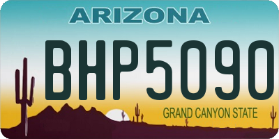 AZ license plate BHP5090