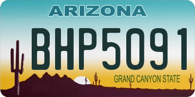 AZ license plate BHP5091