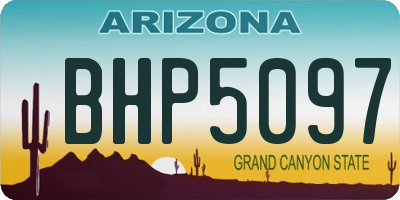 AZ license plate BHP5097