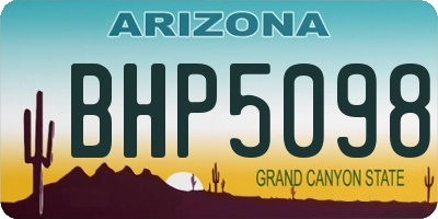 AZ license plate BHP5098