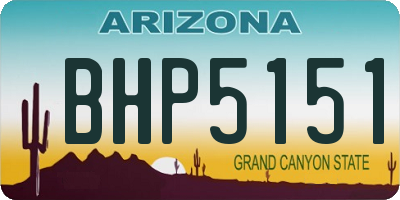 AZ license plate BHP5151