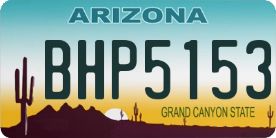 AZ license plate BHP5153