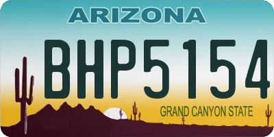 AZ license plate BHP5154
