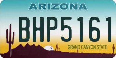 AZ license plate BHP5161