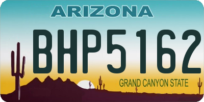 AZ license plate BHP5162