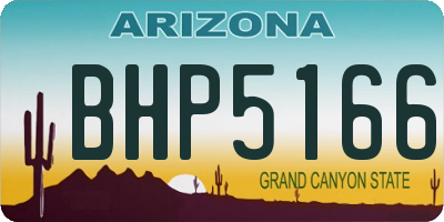 AZ license plate BHP5166