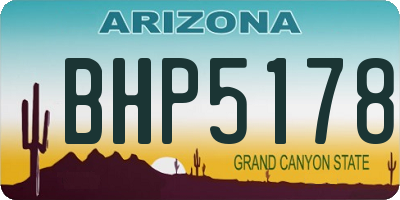 AZ license plate BHP5178