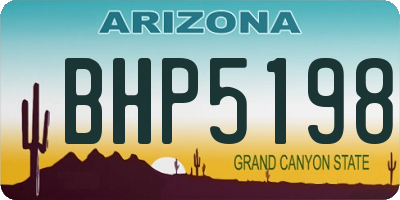 AZ license plate BHP5198