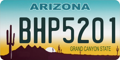 AZ license plate BHP5201