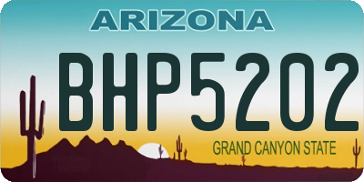AZ license plate BHP5202
