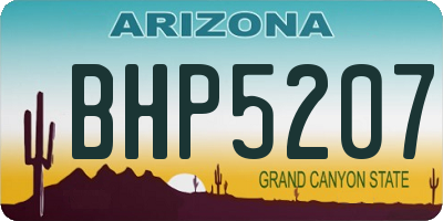 AZ license plate BHP5207