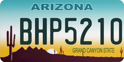 AZ license plate BHP5210