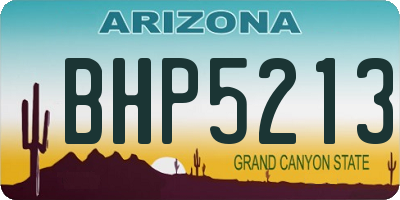 AZ license plate BHP5213