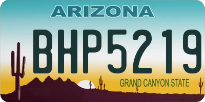 AZ license plate BHP5219