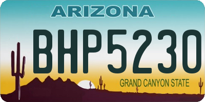 AZ license plate BHP5230