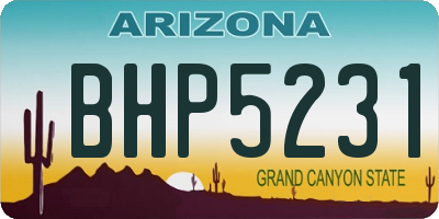 AZ license plate BHP5231