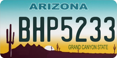 AZ license plate BHP5233