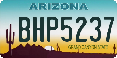 AZ license plate BHP5237